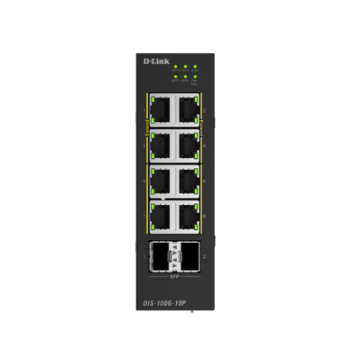 Industrial 8-Port 1G PoE+ + 2-Port 1G SFP Unmanaged PoE Switch